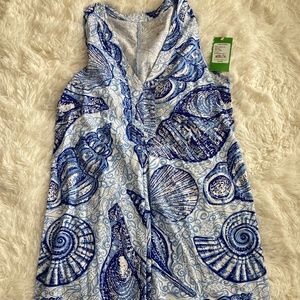 NWT Lilly Pulitzer Amina Swing Dress - Blue Peri Pop Up Stuffed Shells - Size XS